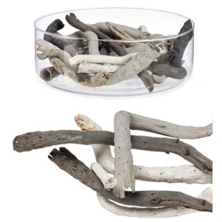 Bûche décorative Gris (12 Unités)