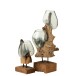 Vases sur pied en bois naturel 42x35x54 cm Vases sur pied en bois naturel 42x35x54 cm
