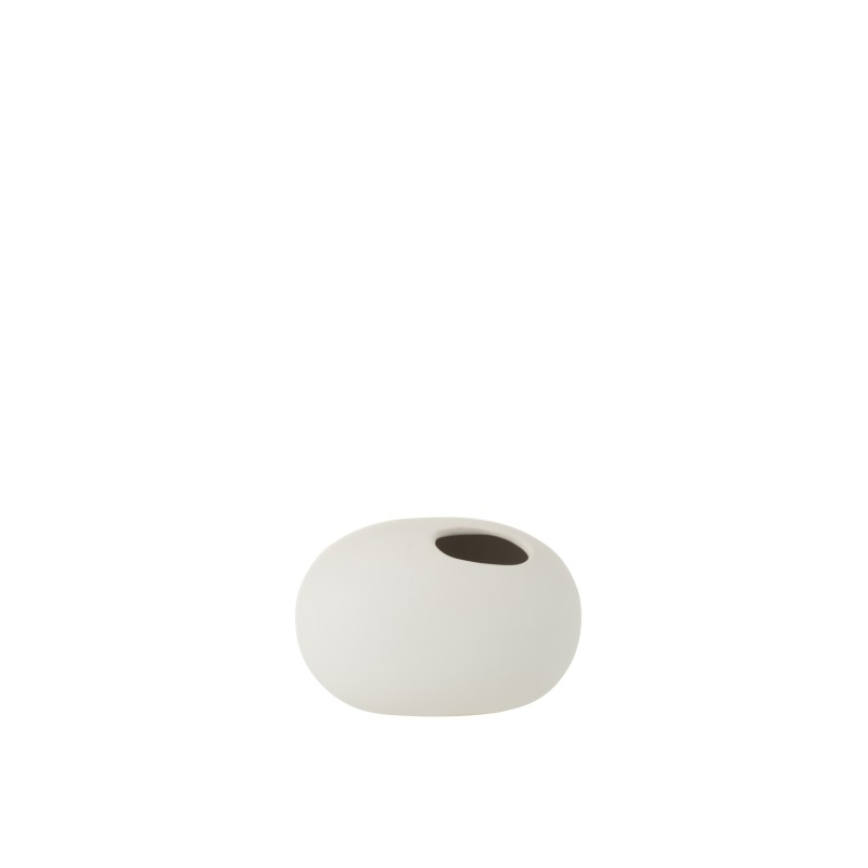 Soucoupe Céramique Blanche Mat 16 Cm K&K - Résistante Au Gel Et Aux Intempéries