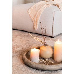 Vase boule en céramique beige D18cm