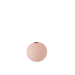 Vaso sferico in ceramica rosa pastello D12cm