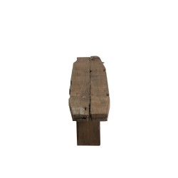 Banc brut recyclé en bois marron 190x38x46 cm