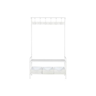 Meuble d'Entrée avec Tiroirs Home ESPRIT Blanc Métal 110 x 36 x 186 cm