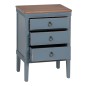 Table de Nuit Bleu Naturel Bois d'épicéa Bois MDF 50 x 38 x 72 cm