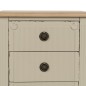Mesita de Noche Crema Natural Madera de abeto Madera MDF 48 x 36 x 61 cm