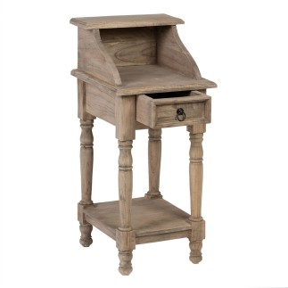 Table de Nuit Naturel Bois 35 x 40 x 80 cm