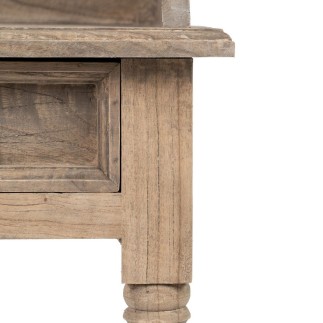 Table de Nuit Naturel Bois 35 x 40 x 80 cm