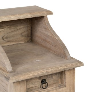 Table de Nuit Naturel Bois 35 x 40 x 80 cm