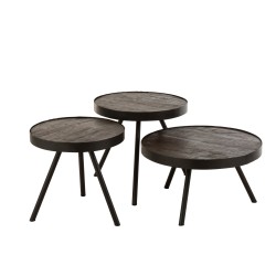 Table basse en bois marron 60x60x33 cm