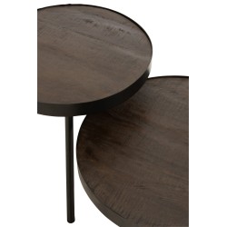 Table basse en bois marron 60x60x33 cm
