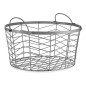 Lot de paniers Argenté Métal 40 x 18 x 40 cm (3 pcs)