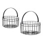 Cesta Negro Metal 25 x 27 x 25 cm (2 pcs)