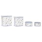 Lot de paniers DKD Home Decor Blanc Noir Gris Doré Bambou Etoiles 41 x 31 x 42 cm (4 Pièces) (2 Unités)
