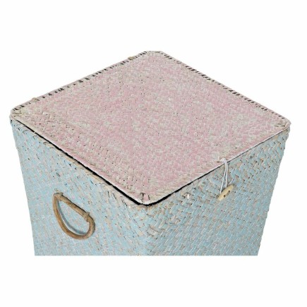 Lot de paniers DKD Home Decor Rose Celeste Boho 37 x 37 x 50 cm (3 Pièces)