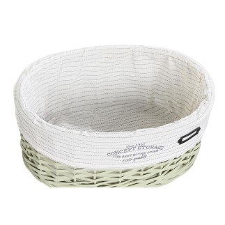 Lot de paniers DKD Home Decor Vert osier 51 x 37 x 56 cm (5 Pièces)