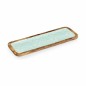 Centre de Table Blanc Marron Vert Feuille d'une plante 45 x 15 cm (6 Unités)