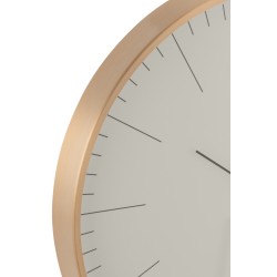 Horloge murale aluminium doré 40 cm
