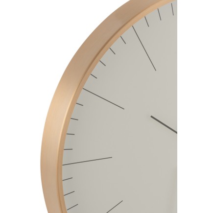 Horloge murale aluminium doré 40 cm