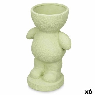 Figura Decorativa Verde 16 x 25 x 12 cm Jarrón (6 Unidades)