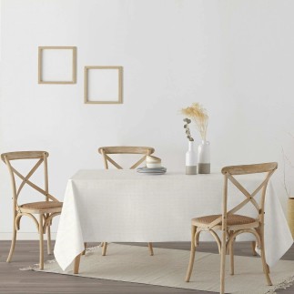 Nappe enduite antitache Mauré Dots Gold 140 x 140 cm