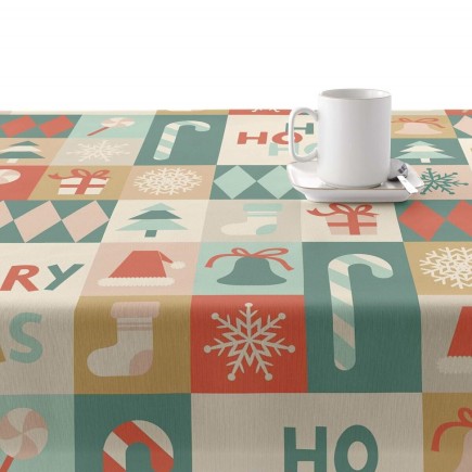 Nappe enduite antitache Mauré Merry Christmas 250 x 140 cm