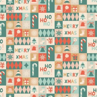 Nappe enduite antitache Mauré Merry Christmas 250 x 140 cm