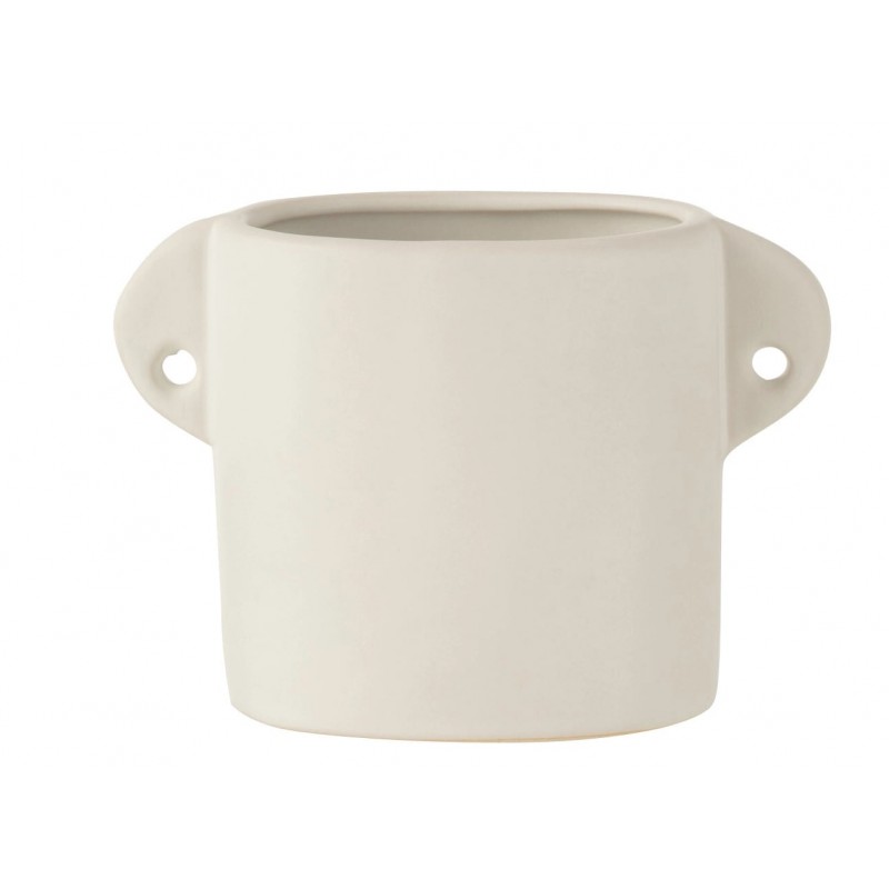 Vaso in ceramica bianca 16,5x8,5x11,5 cm Vaso in ceramica bianca 16,5x8,5x11,5 cm