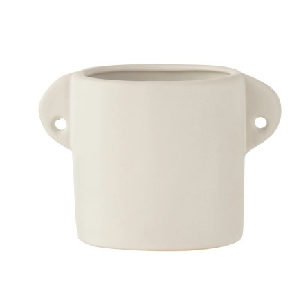 Vaso in ceramica bianca 16,5x8,5x11,5 cm