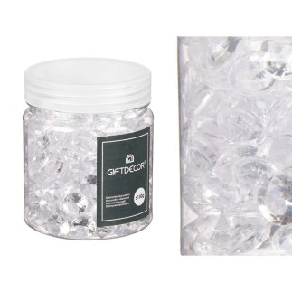 Piedras Decorativas Diamante 150 g Transparente Plástico 6,5 x 8 x 6,5 cm (16 Unidades)