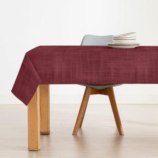 Nappe enduite antitache Mauré Bordeaux 100 x 140 cm