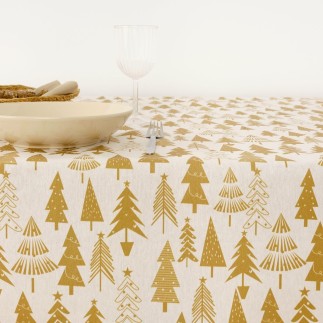 Nappe enduite antitache Mauré Christmas 140 x 140 cm
