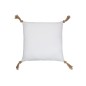 Coussin carré avec pompons blanc 45x45cm - Coussin d'extérieur Coussin carré avec pompons blanc 45x45cm - Coussin d'extérieur