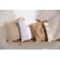 Coussin carré avec pompons blanc 45x45cm - Coussin d'extérieur Coussin carré avec pompons blanc 45x45cm - Coussin d'extérieur