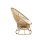 Fauteuil intérieur-extérieur en aluminium beige 88x92x100 cm Fauteuil intérieur-extérieur en aluminium beige 88x92x100 cm