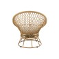 Fauteuil intérieur-extérieur en aluminium beige 88x92x100 cm Fauteuil intérieur-extérieur en aluminium beige 88x92x100 cm