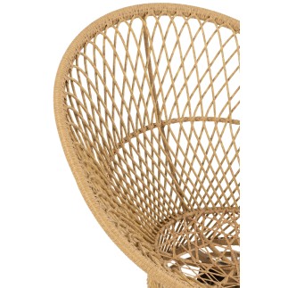 Fauteuil intérieur-extérieur en aluminium beige 88x92x100 cm