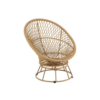 Fauteuil intérieur-extérieur en aluminium beige 88x92x100 cm