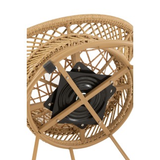 Fauteuil intérieur-extérieur en aluminium beige 88x92x100 cm