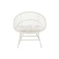 Chaise à bascule extérieur ronde en aluminium blanc 118x82x78 cm