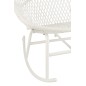 Silla mecedora redonda de exterior de aluminio blanco 118x82x78 cm