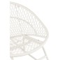 Chaise à bascule extérieur ronde en aluminium blanc 118x82x78 cm