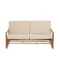 Sillón de 2 personas de madera natural 150x80x71 cm