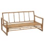 Sillón de 2 personas de madera natural 150x80x71 cm