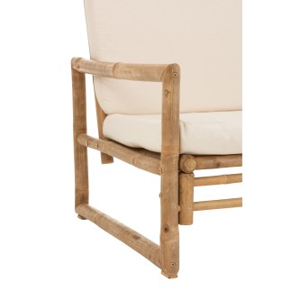 Poltrona 2 posti in legno naturale 150x80x71 cm