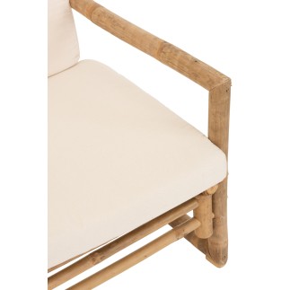 Poltrona 2 posti in legno naturale 150x80x71 cm