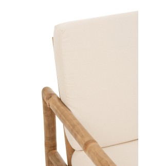 Poltrona 2 posti in legno naturale 150x80x71 cm