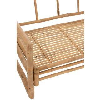 Sillón de 2 personas de madera natural 150x80x71 cm