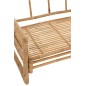 Sillón de 2 personas de madera natural 150x80x71 cm