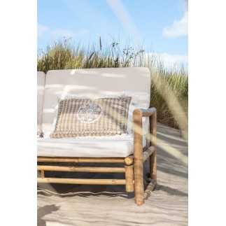 Poltrona 2 posti in legno naturale 150x80x71 cm