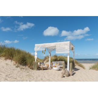Poltrona 2 posti in legno naturale 150x80x71 cm